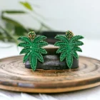 handmade palm leaf earrings